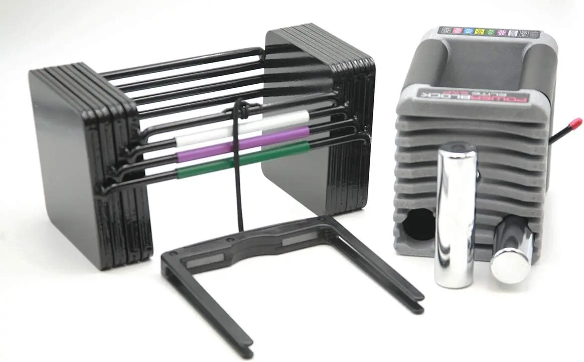 Elite EXP Adjustable Dumbbells, Sold in Pairs, Stage 1, 5-50 lb. Dumbbells, Durable Steel Build, Innovative Workout Equipment