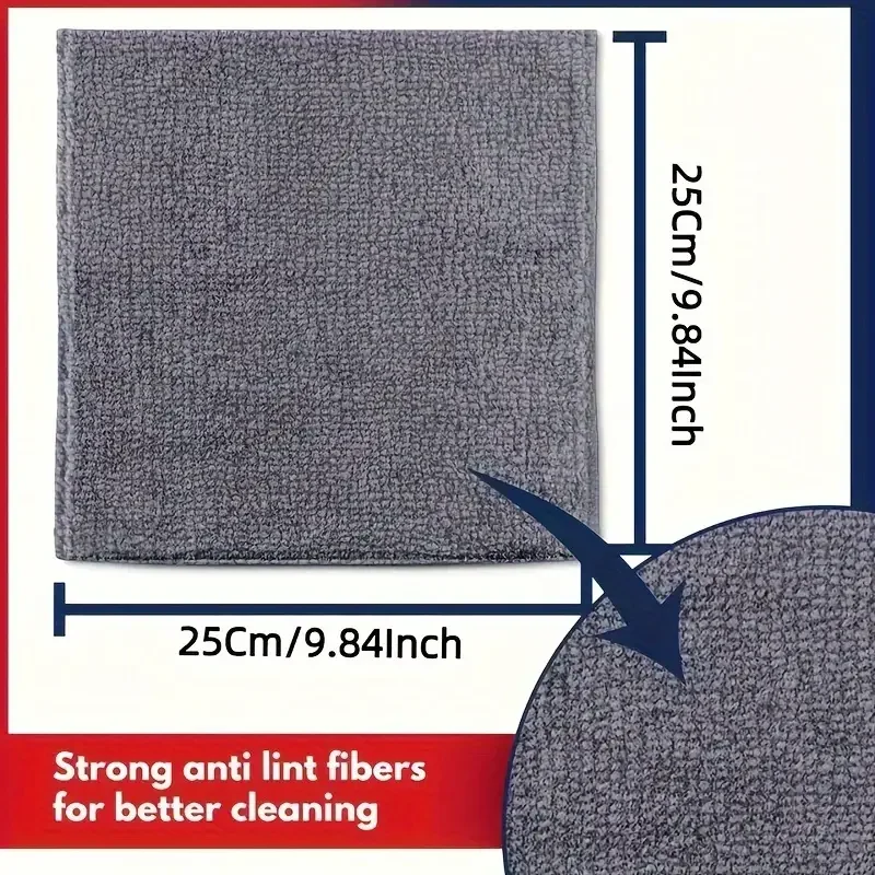 Paños de limpieza de microfibra gruesos, paños de toalla de limpieza de microfibra sin pelusa, toallas de limpieza reutilizables absorbentes para ventana de coche
