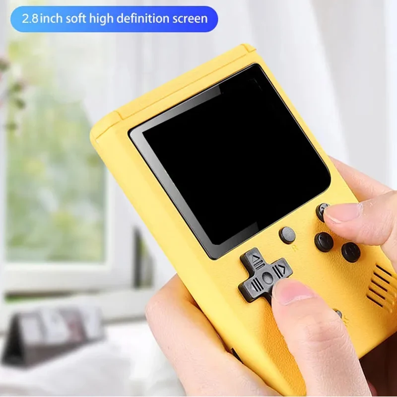Mini consola de videojuegos portátil Retro, 8 bits, 3,0 pulgadas, LCD en Color, reproductor de juegos en Color para niños, construcción en 500 juegos
