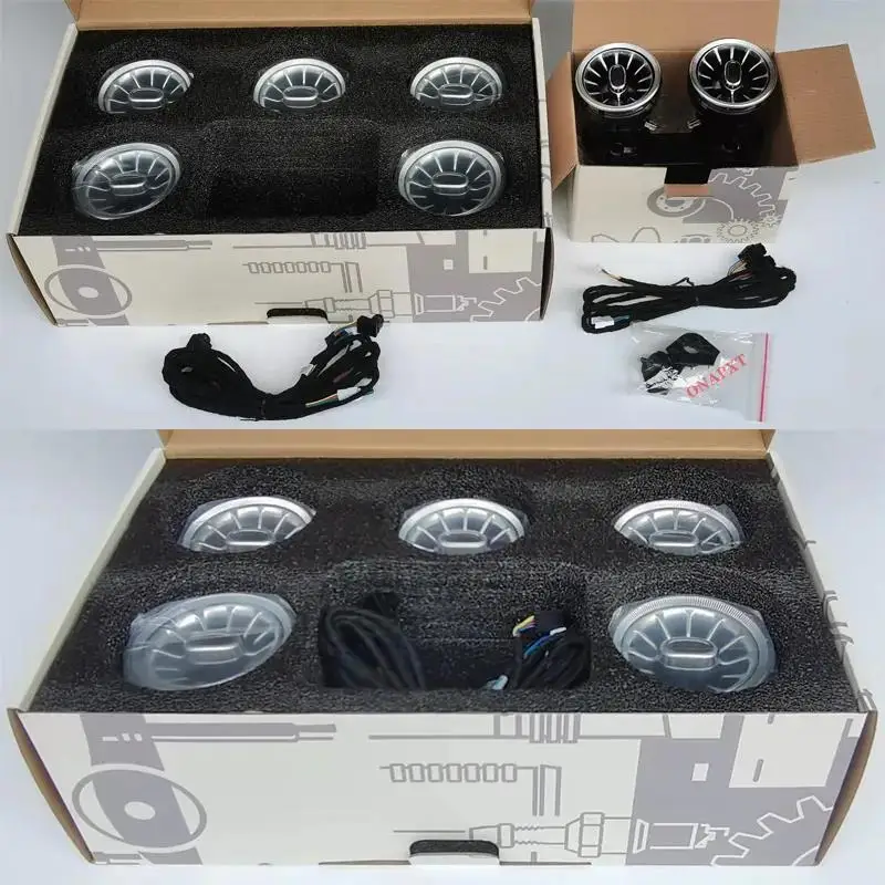 Para Benz C/GLC/A/CLA/GLA/E/S/G para AMG W205 X253 W176 W117 W156 W213 W222 W464 boquilla de turbina Led lámpara de ventilación de luz ambiental