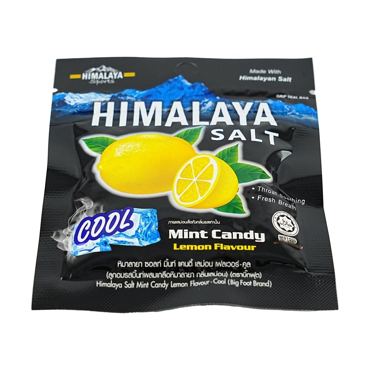 [10Packs] BIG FOOT Himalaya Salt Lemon Mint Candy, 0.53 oz*10Packs