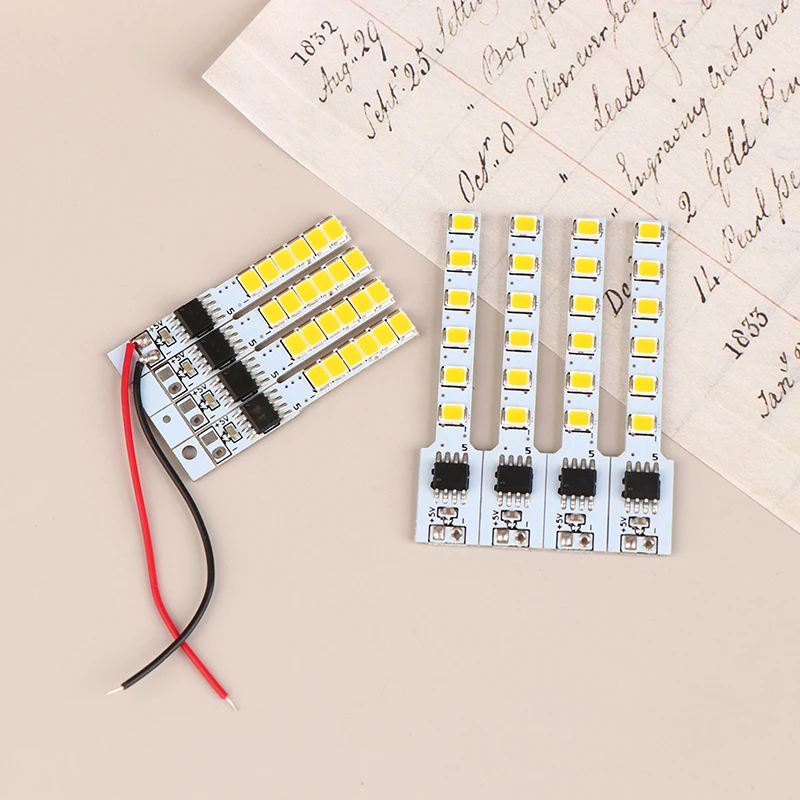 LEDフラッシュキャンドルダイオードライト、イミテーションランプボード、PCB装飾、電球アクセサリー、DIY、5個