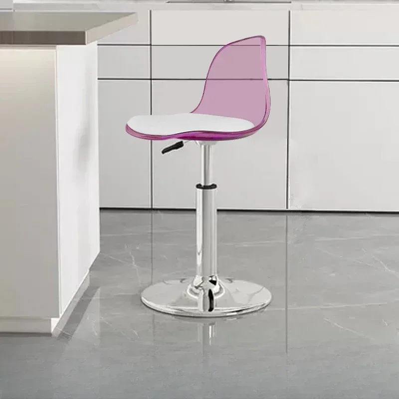 アクリルバー付きの透明な回転椅子,モダンなデザインの回転式およびアクリルバー付きの吊り下げ式チェア,キッチン,北欧スタイル,金属製家具,hd50by