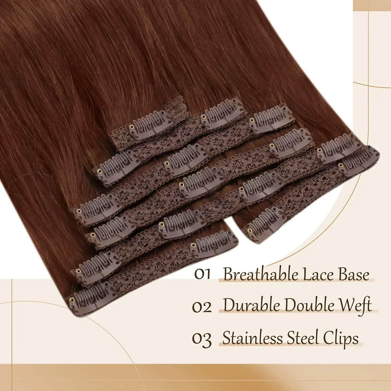 VeSunny Kẹp Trong Tóc Tóc Balayage Tóc Vàng Remy Con Người Tự Nhiên Tóc 18 Nâu Balayage Con Người Tự Nhiên Tóc
