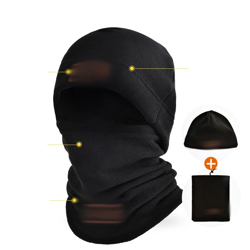 Herfst en winter fleece hoed heren sport koude swing fleece hals hoes buiten fietsen bergmasker warme koude hals set
