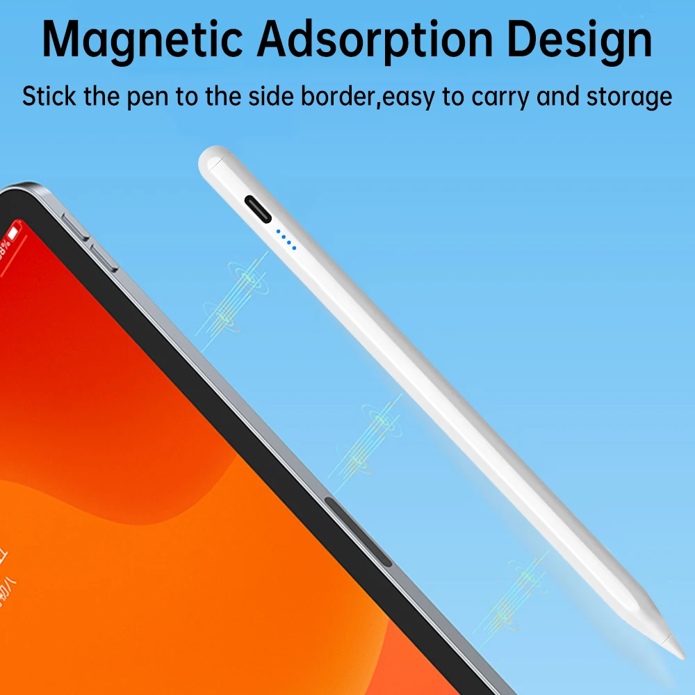 Lápiz de rechazo de palma para iPad, Stylus de Apple, accesorios para iPad Pro Air Mini, bolígrafo para tomar notas de 1 y 2 Generación
