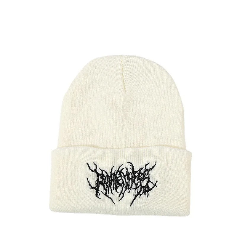 Bonés de malha para homens e mulheres, Skullies, Gorros, Bonés, Quente, Gótico, Rua, Punk, Moda, Manter Quente, Inverno, 100% Algodão