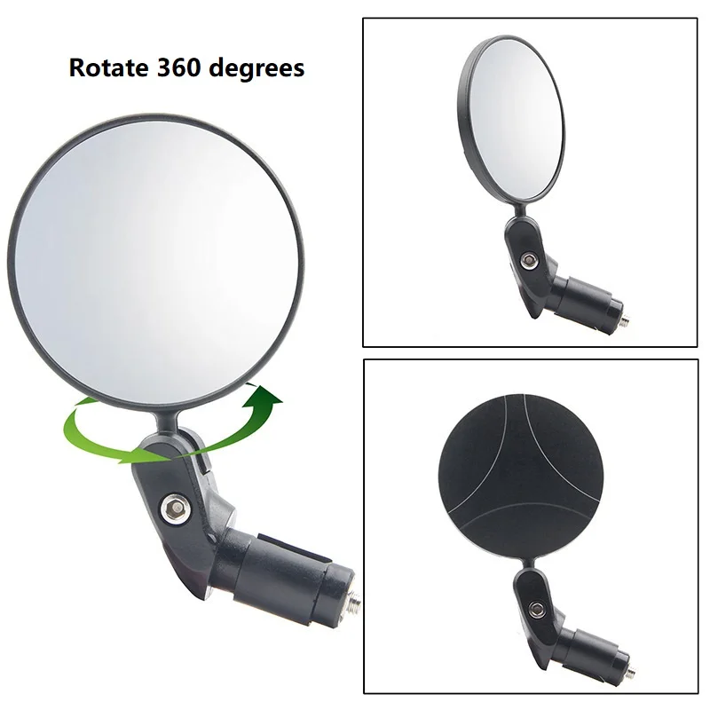 Espejo retrovisor Universal para bicicleta, manillar de ciclismo de gran angular con rotación ajustable, accesorios para bicicleta de montaña y carretera, 1/2 Uds.