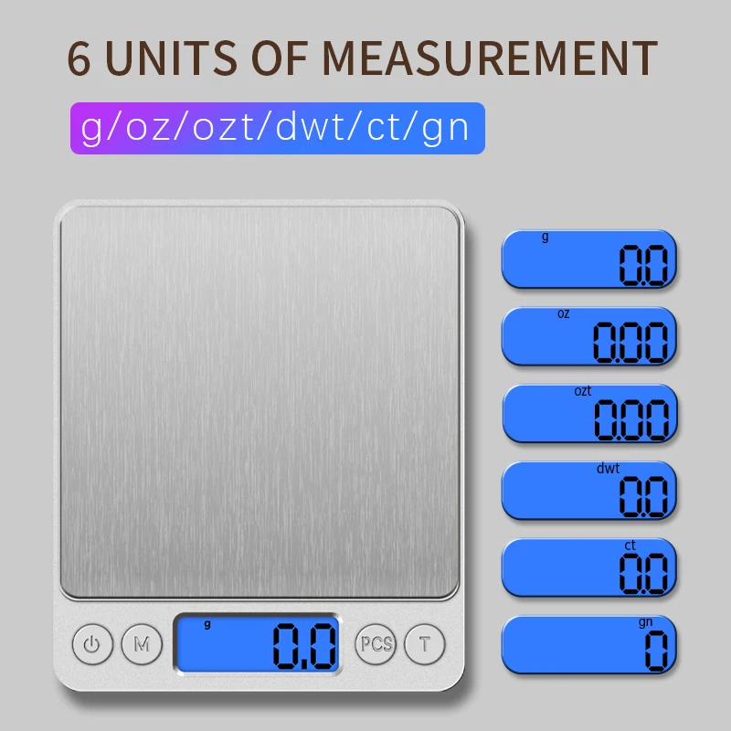 500g/0.01g Bilancia portatile per gioielli 3kg/0.1g Display digitale Bilancia da forno Bilancia elettronica Bilancia da tavolo personale Bilancia per alimenti da cucina