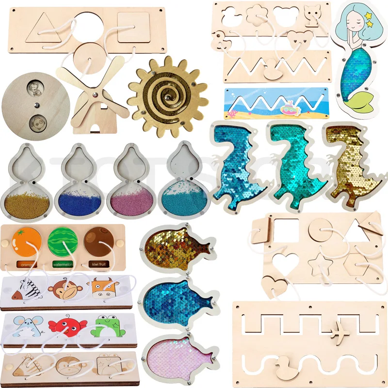 Bận Rộn Ban Phụ Kiện Handmade Tự Làm Đồ Họa Nhận Thức Montessori Giảng Dạy Đầu Của Trẻ Giáo Dục Tập Thể Dục Não Bộ Đồ Chơi Giáo Dục