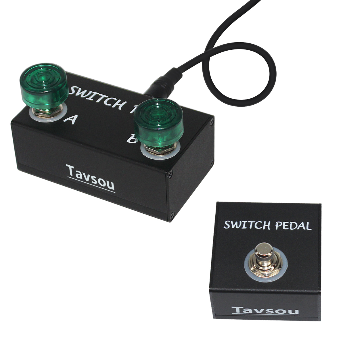 Tap Dual Footswitch Latch Momentary Pedal for Electronic Instruments Muti-effects Pedal and Amps Accessories With TS TRS Metal