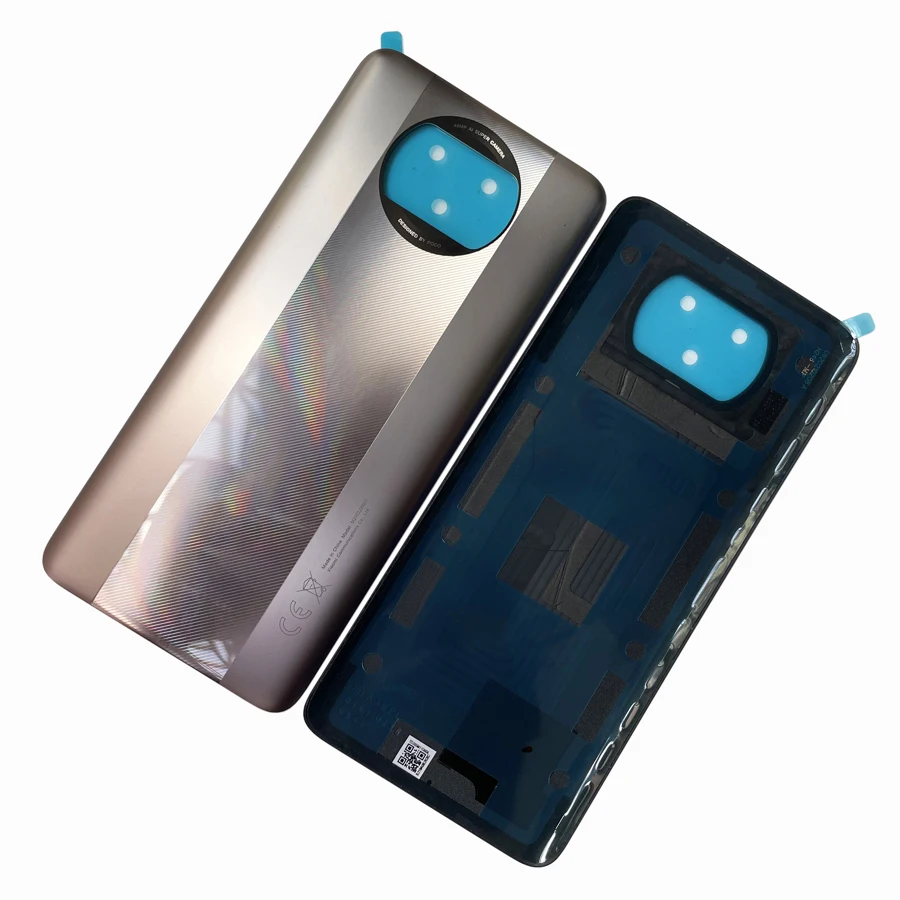 A +++ ฝาครอบด้านหลังสําหรับ Xiaomi POCO X3 / X3 NFC / Mi POCO X3 Pro ฝาหลังแบตเตอรี่ด้านหลังฝาครอบด้านหลังพร้อมกาว