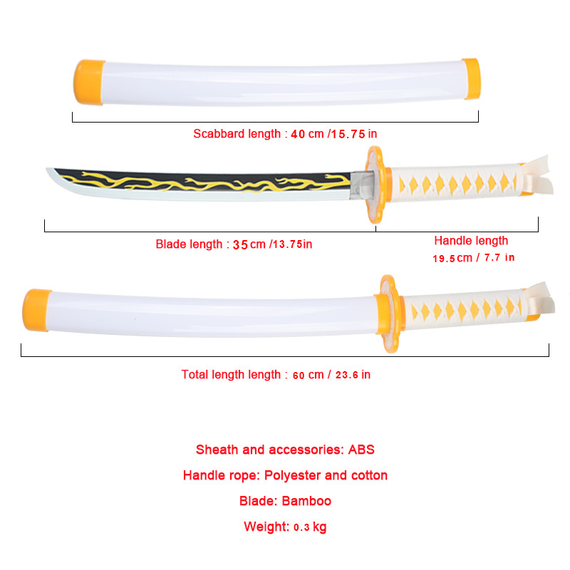 鬼滅の刃アニメキャラクターカタナ,キメツノヤイバ,タンジロウ,ブルー,60cm, 23.6インチ