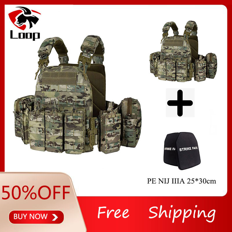 YAKEDA 6094 Tactical Vest Outdoor Hunting Plate Carrier，Quick Release Protective Adjustable Vest Airsoft Carrier