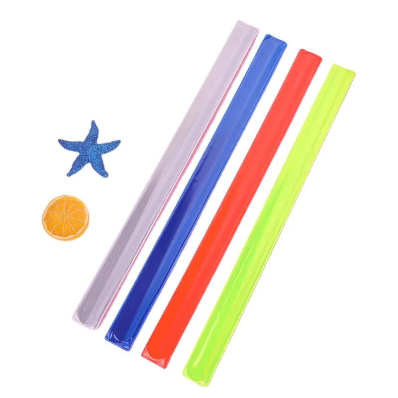 반사 손목 밴드 슬랩 밴드 팔찌 남자 여자를위한 선물 Kifds 반사판 완장 야간 러닝 사이클링 스포츠 안전