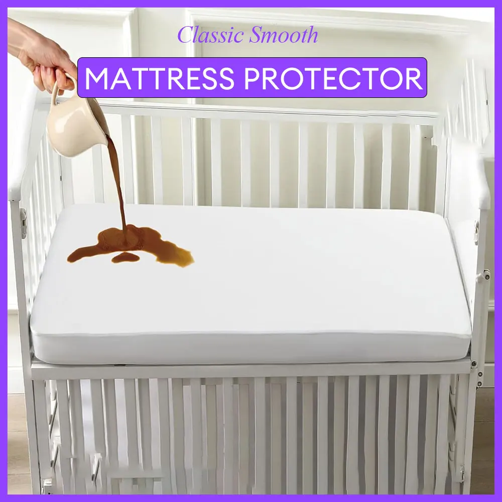 Protector de colchón para cuna, funda de colchón suave e impermeable, lavable, antiácaros, 1 ud.