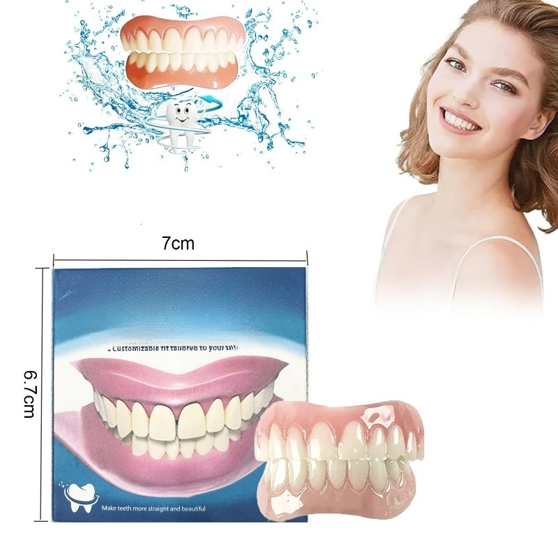 Soft Denture Silicone Kit Upper Lower Set Easy Use Teeth Liners Silicone Liners New Dental Device for Comfortable Fit