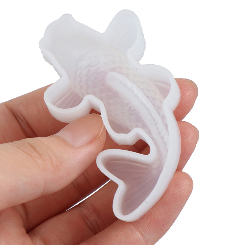 3D May Mắn Cá Koi Hình Trong Suốt Khuôn Silicon DIY Nhựa Đúc Nghệ Thuật Trang Sức Làm Thủ Công Epoxy Hàng Thủ Công Mặt Dây Chuyền Làm Dụng Cụ