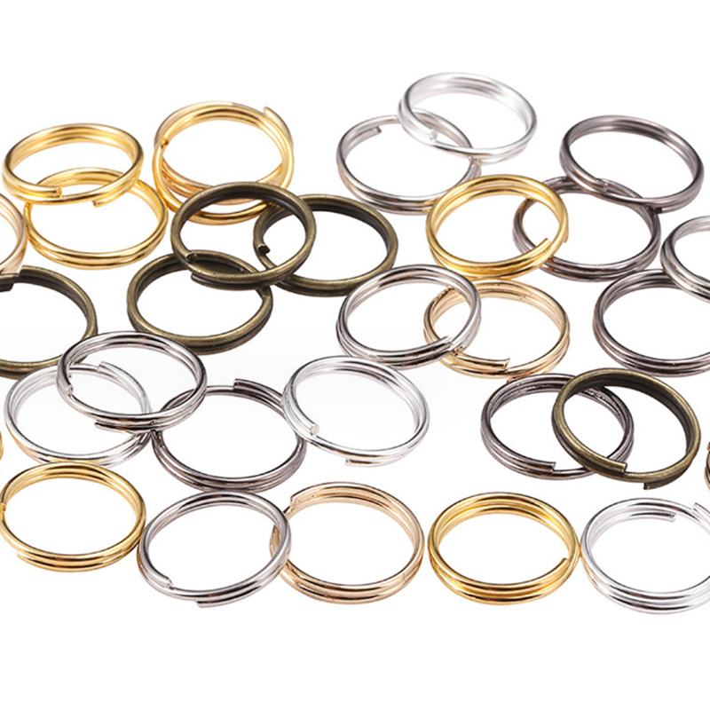11mm 100 Uds. Conectores de Color bronce dorado plateado anillos de Metal para bolas de cristal colgantes de araña cuentas conectar decoración