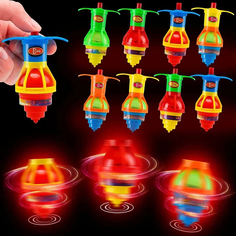 Giroscopio giratorio brillante para niños, juguetes para fiesta de cumpleaños, regalos para invitados de guardería, regalo de Navidad, rellenos de bolsas de regalo para niños, 10-20 piezas