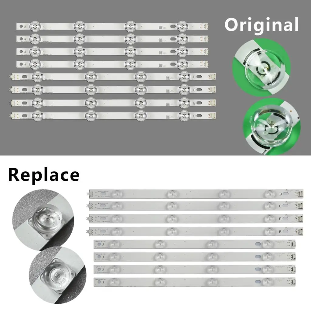 LED-Hintergrundbeleuchtungslampenstreifen 8 LEDs für 42LY320C LC420DUE INNOTEK DRT 3.0 42 Zoll TV 42LY540H 42LF652V 42LF653V 42LB5510 42lb5820