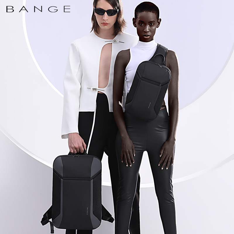 Bange-男性用多機能盗難防止ショルダーバッグ,オックスフォードショルダーバッグ,USB充電チェストパック,ショートトラベルメッセンジャー