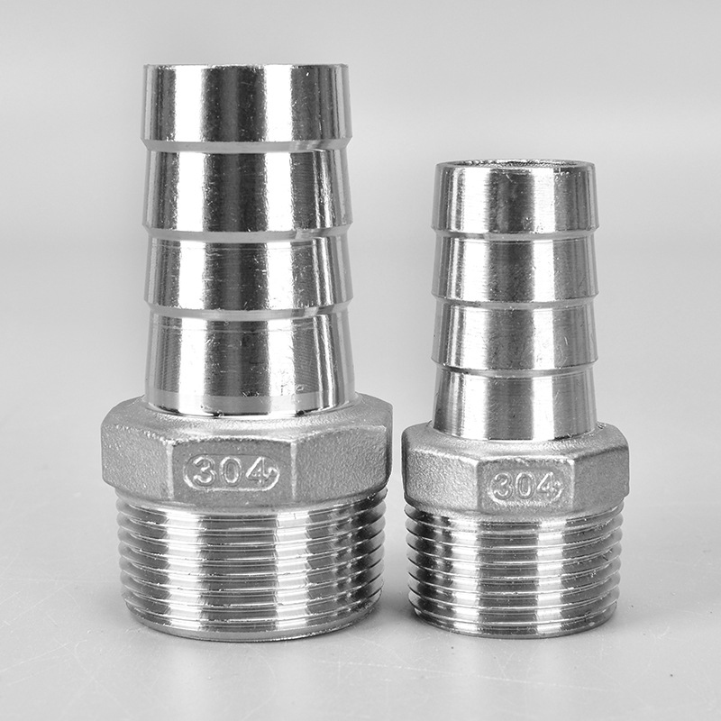 6mm 8mm 10mm 12mm 1/2 "1/4" 3/8 "1/8" 304 aço inoxidável bsp rosca macho encaixe de tubulação farpada mangueira pagode conjunta conector de acoplamento