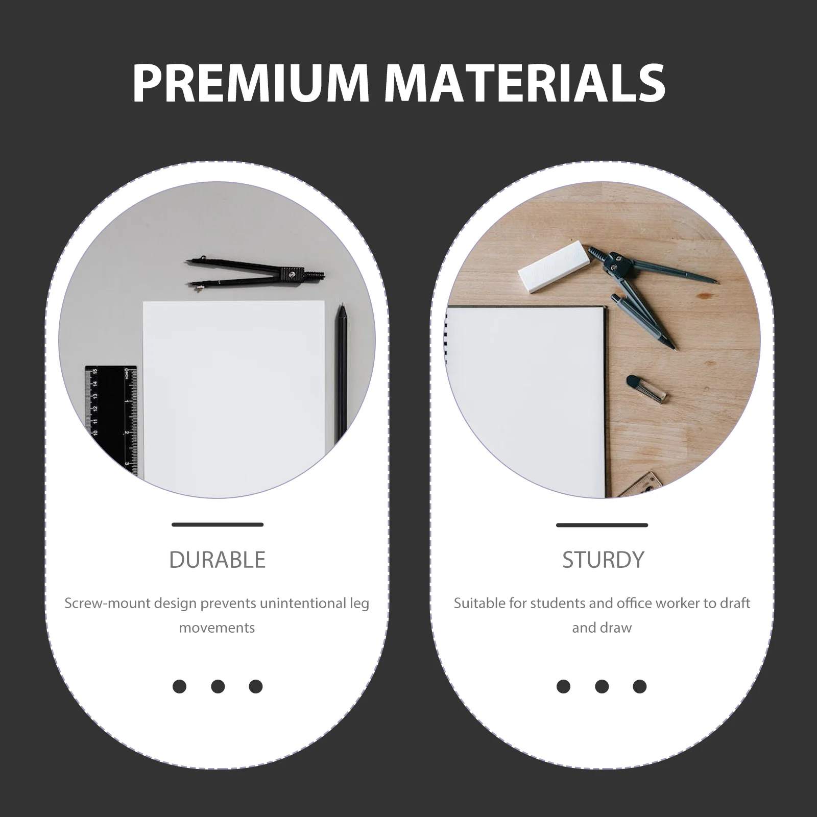 Precision Compass Metal Geometry Drawing Tool With Pencil Holder For Math Class Drafting Compasses Supplies Precision