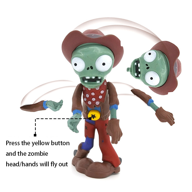 植物対2の巨大なゾンビペアラジャーパック、ゾンビトイセット、漫画の装飾図、柔らかいシリコーン、男の子のための誕生日プレゼント、10個