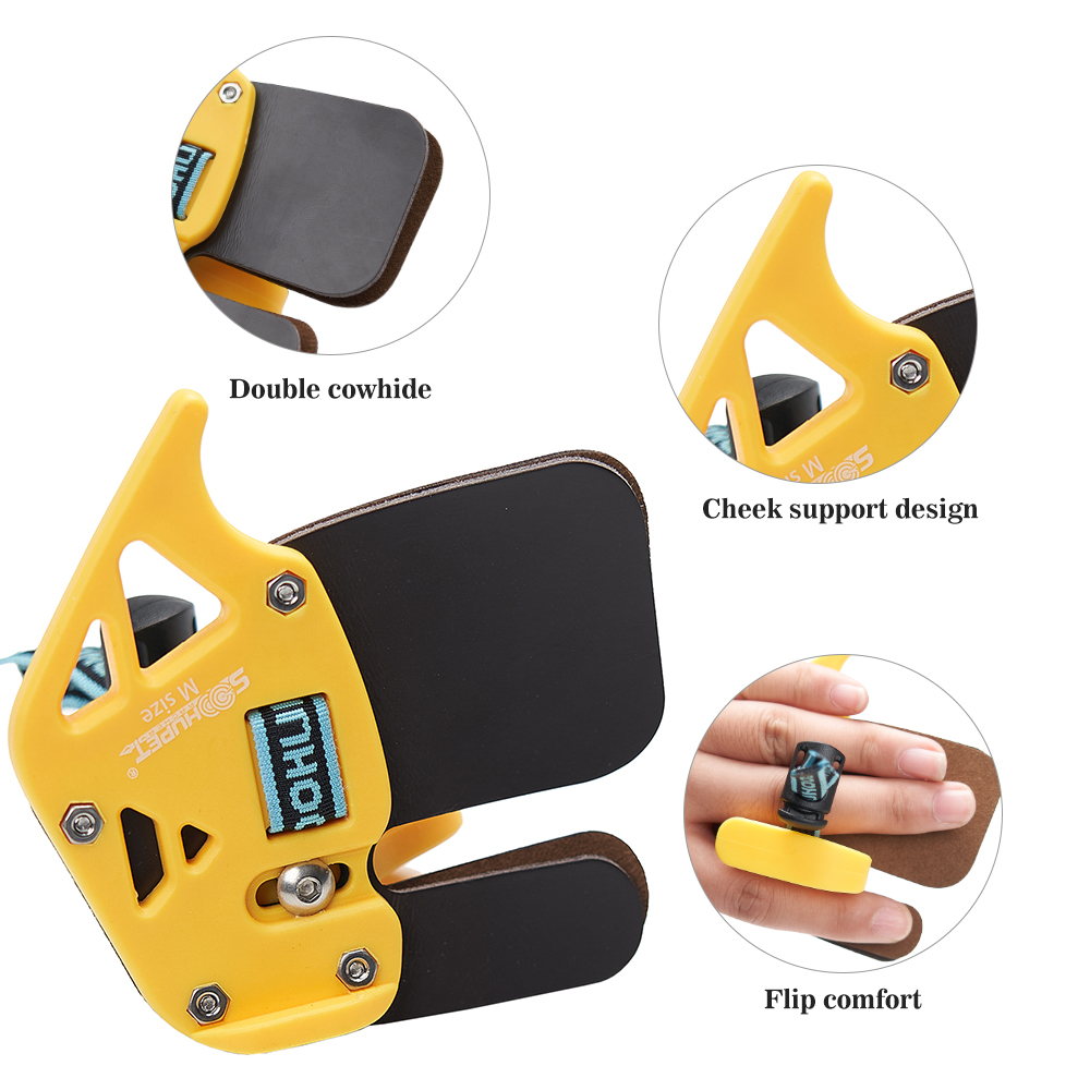 1 Máy Tính Bắn Cung Ngón Tay Tab Bảo Vệ Bảo Vệ Da Thể Thao Bảo Vệ Ngón Tay Dành Cho Người Mới Bắt Đầu Và Trẻ Em Săn Bắn Mũi Tên