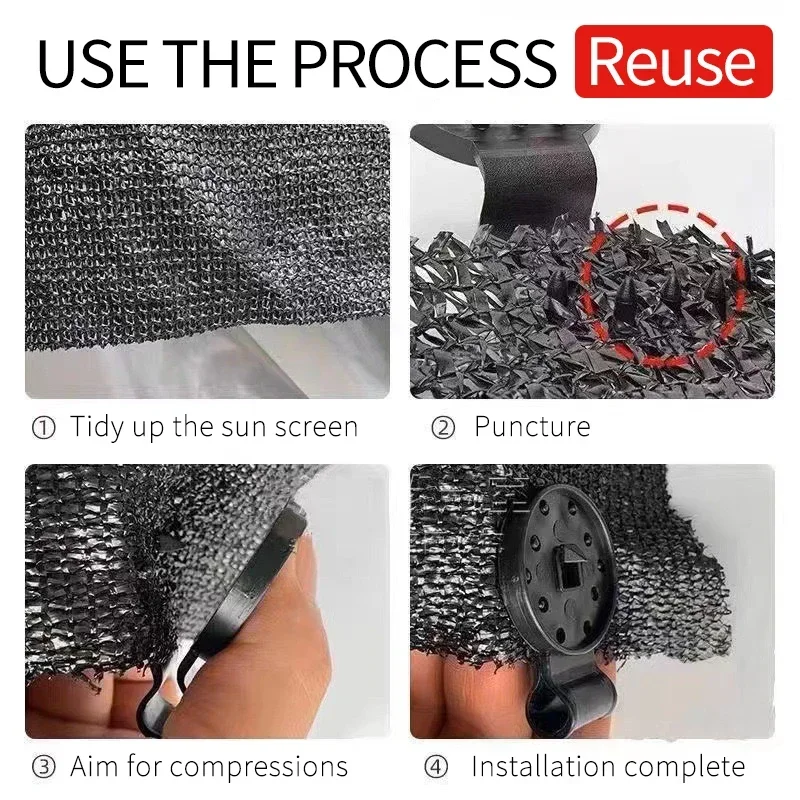 5-200pcs Awning Plastic Clips Outdoor Shade Cloth Net Clip Camping Garden Tools Garden Buildings Fence Net Fix Clamp Awning Hook