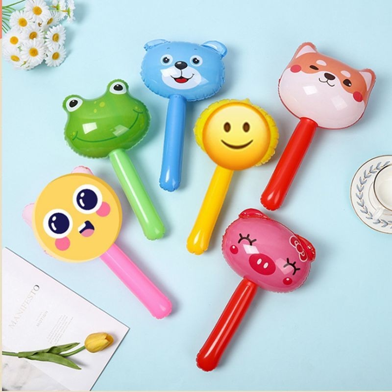 Pequeno martelo inflável com sino para crianças, brinquedos do jardim de infância, presente do dia das crianças, brinquedos de piscina