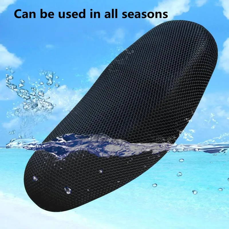 Coprisedile per bici elettrica con imbottitura antiscivolo in tessuto a rete 3D per moto Coprisedile per ventilazione con design a nido d'ape fresco estivo