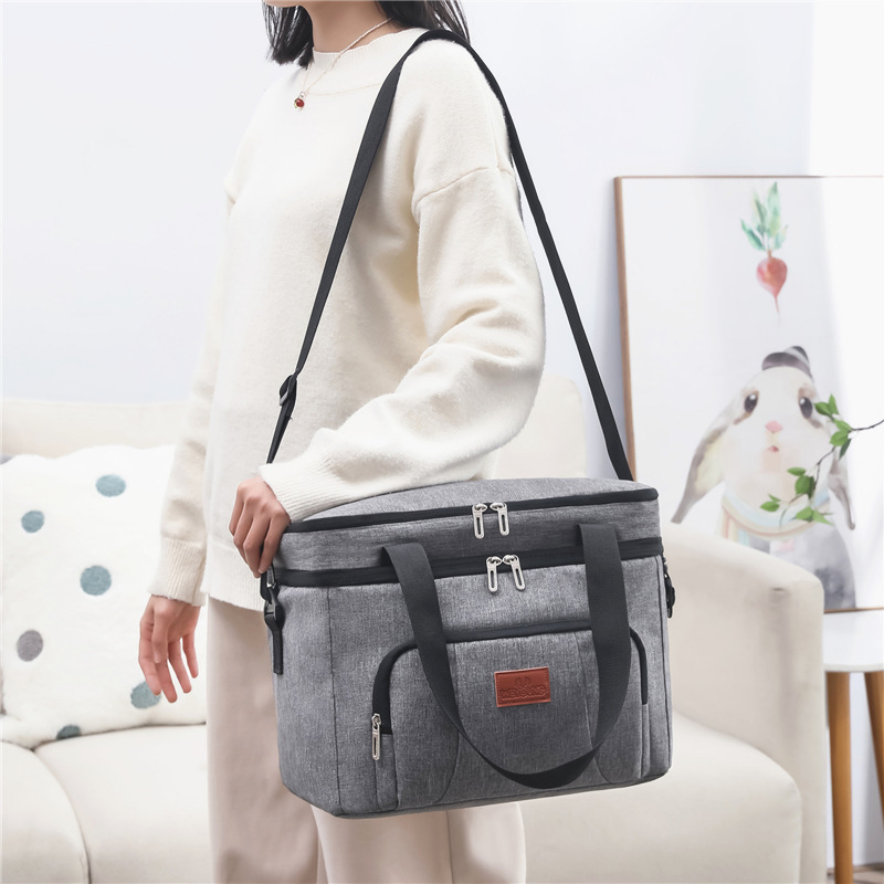 Borse per il pranzo multifunzionali a doppio strato Tote Cooler per donna Uomo Scatola per il pranzo da picnic da viaggio di grande capacità con tracolla
