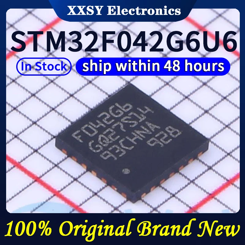 STM32F042F6P6 STM32F042F4P6 STM32F042K6T6 STM32F042K6U6 STM32F042C6T6 STM32F042C6U6 STM32F042G6U6 Disponibile 100% originale e nuovo