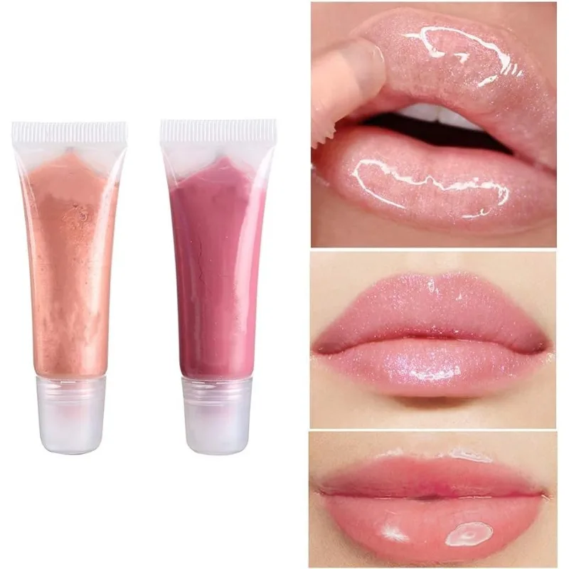 6pcs 5/10ml Mini Clear Soft Empty Lip Balm Tubes Portable Travel Lip Gloss Containers DIY Makeup Packaging Tools for Women/girl