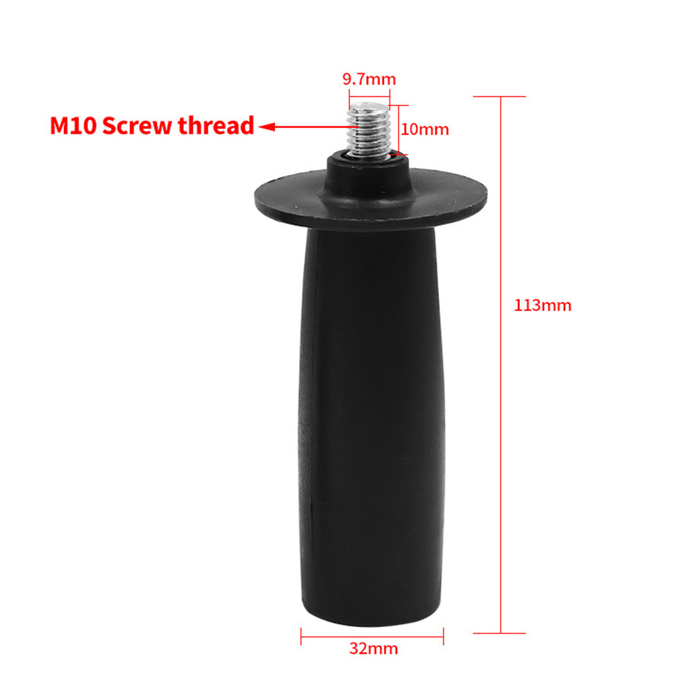 1Pc Angle Grinder Side Handle Plasic & Metal 8mm/10mm Thread Dia 113mm 134mm User-friendly Design Grinding Machine Spare Tool