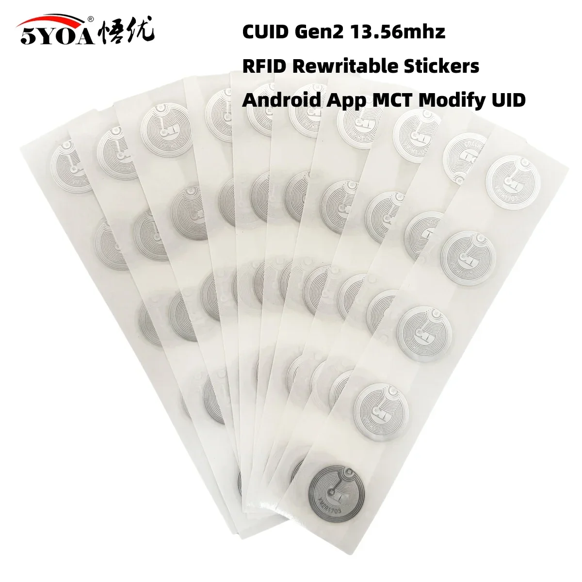 5YOA CUID Gen2 Electronic Tag Rewritable Smart Key NFC Clone Token ISO14443 Changeable Sticker IC 13.56Mhz RFID Replica Badge