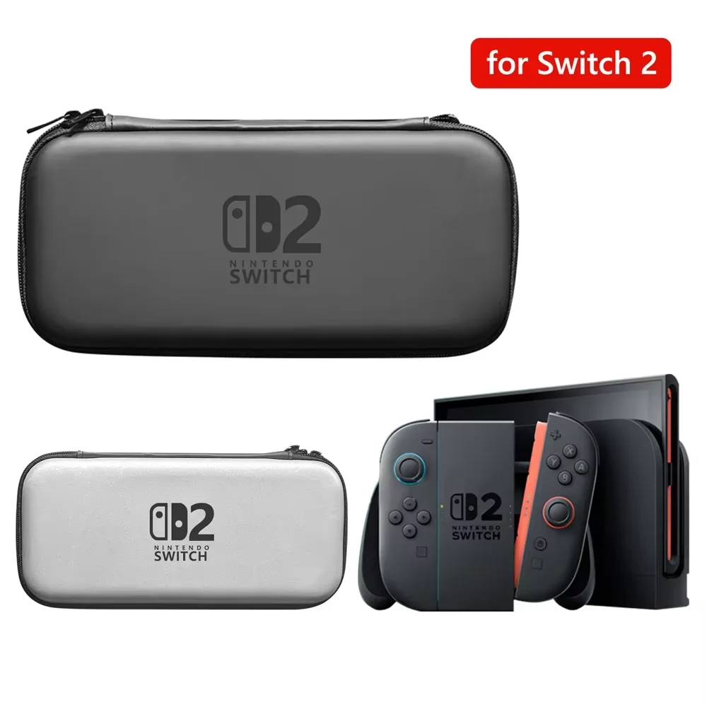Slim Travel กระเป๋าถือสําหรับ 2025 สวิทช์ 2 อุปกรณ์เสริม,กันน้ํา EVA Hard Shell ป้องกันกระเป๋า NS 2