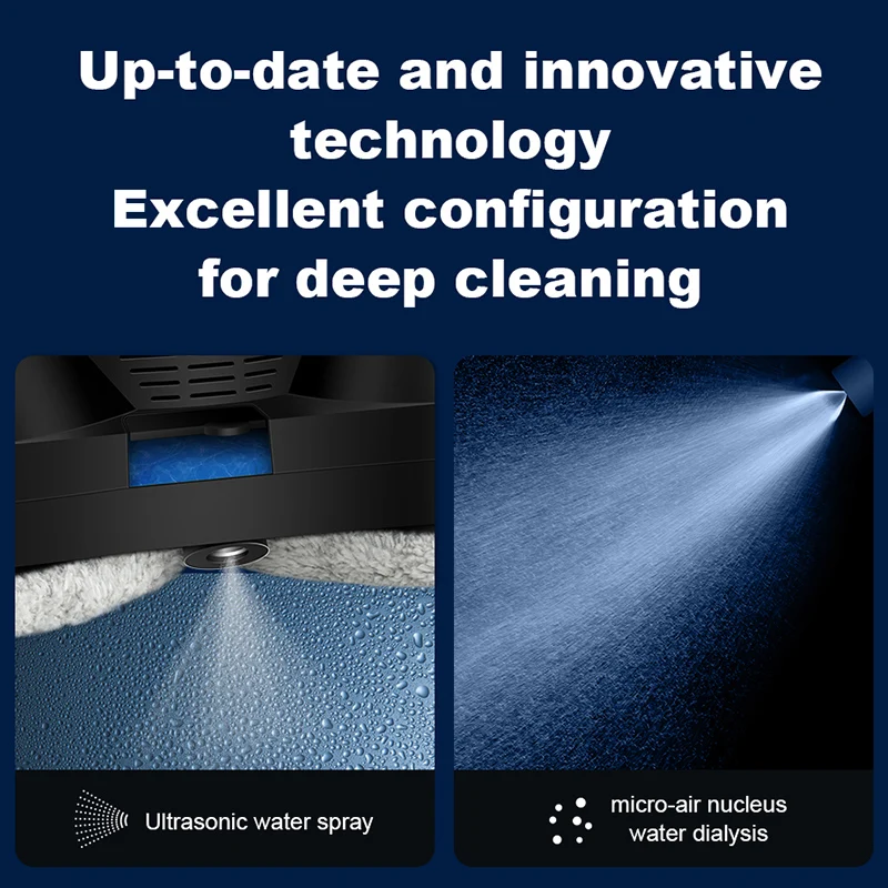 (CodePromo:AEWD55)Ultradünner Fensterreinigungsroboter Liectroux HCR-10 mit Ultraschall-Wassersprühfunktion, Staubsaugerroboter für Fenster, Glaswischer, Trocken- und Nasswischen, AI Route, Fernbedienung