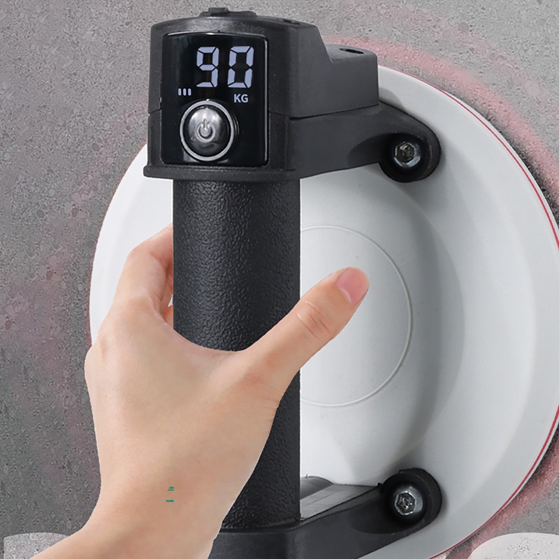 Ventosa elétrica com display digital de 6 polegadas, início com um clique, bomba de ar a vácuo, força 200kg, ferramenta de manuseio de ventosa de telha de vidro