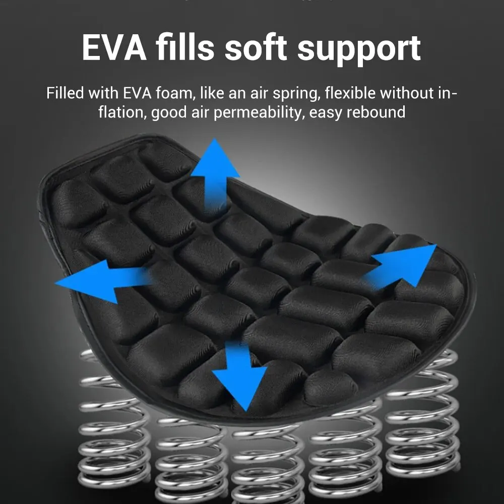 ที่นั่งรถจักรยานยนต์ Universal รถมอเตอร์ไซด์ Air Pad โฟมนุ่มสบาย Breathable ที่นั่งครอบคลุม Mats รถจักรยานยนต์ไฟฟ้าจักรยาน