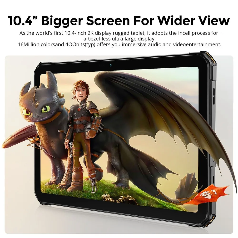 FOSSiBOT DT1 Lite 10,4-Zoll-robustes Tablet MT8788 Octa-Core 2,0 GHz, Android 13 4 GB RAM 64 GB ROM 13 MP + 5 MP Kamera-Gesichts-ID-Entsperrung