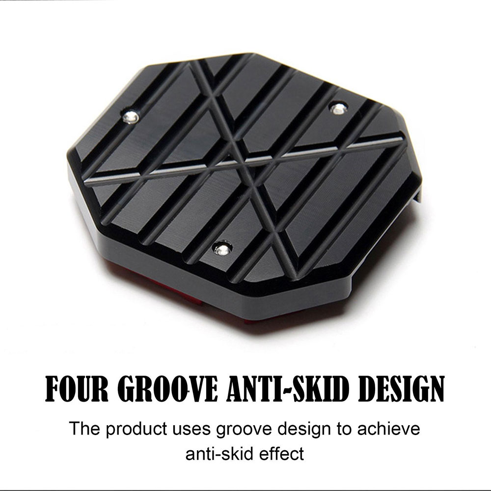Universale Scooter Moto Bici Cavalletto Prolunga Piede Cavalletto Laterale Estensione Pad Piastra di Supporto Base Ingrandita Antiscivolo
