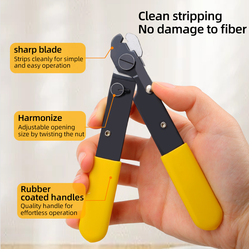 SAIVXIAN FO103-S 単穴光ファイバケーブルストリッパークランプファイバーストリッピングプライヤーワイヤーストリッパー光ファイバーミラープライヤー