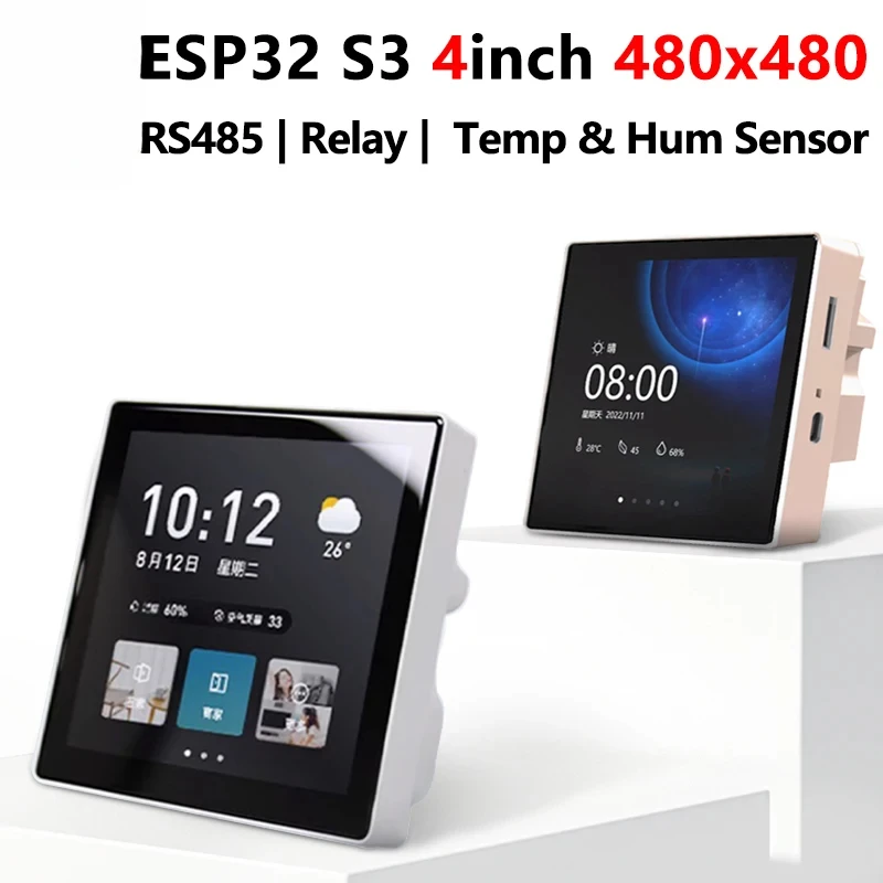 4inch-ST7701-Relayx1 ESP32-S3 Development Board 4 inch LCD TouchScreen Display 480x480 RS485 /SHT20 /Relay For Arduino LVGL 86