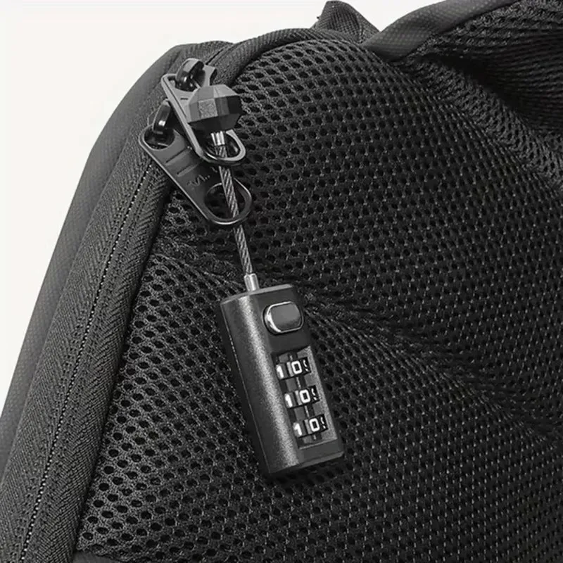 3-Position combination lock mini luggage padlock recoverable coded lock combination lock dormitory cabinet lock backpack zipper