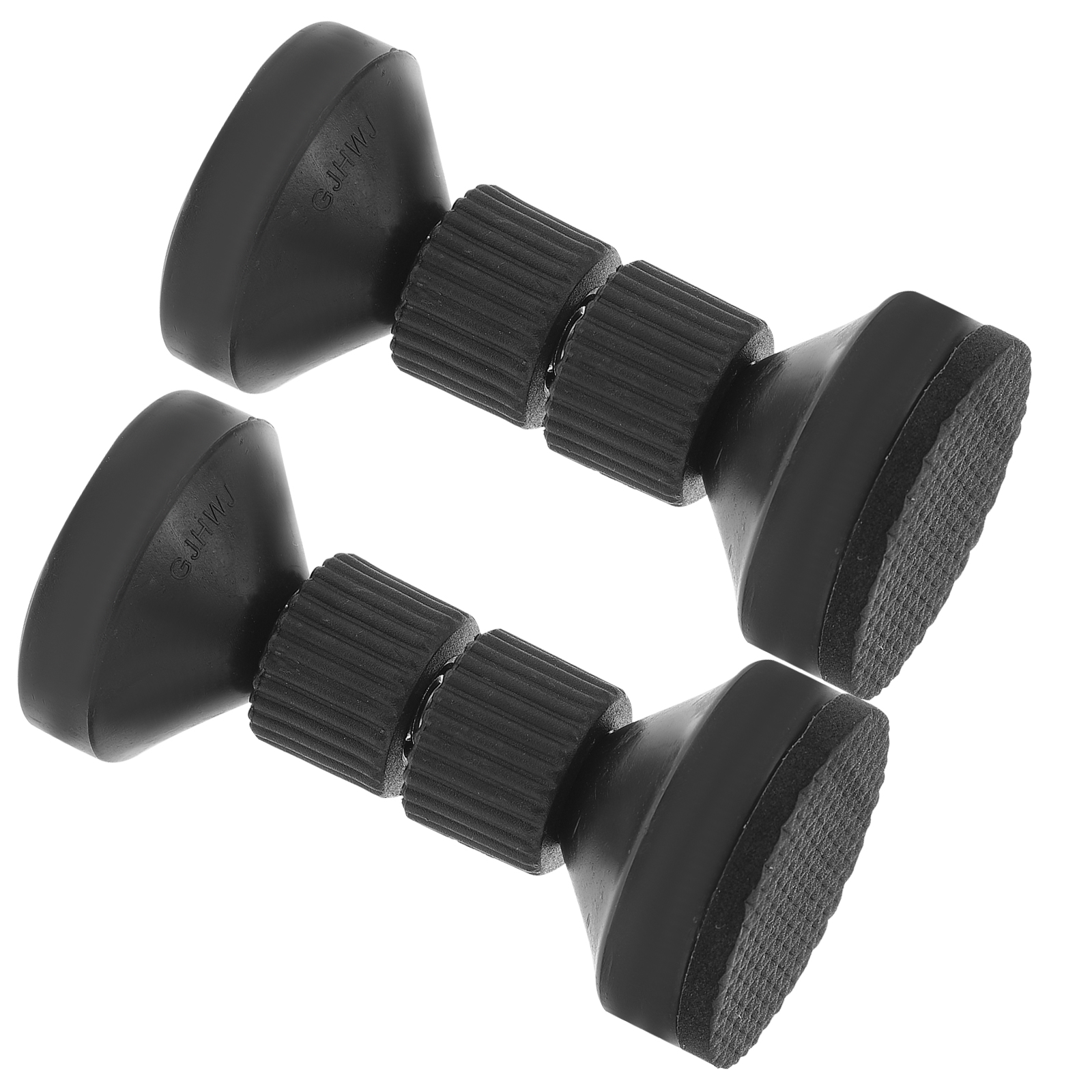 Marco de cama ajustable de 2 piezas para muebles, topes de prevención de caídas, soporte de herramientas antivibración, 4,2x4cm, cabecera de pared, plástico negro