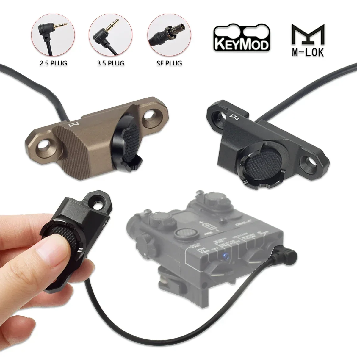Surefire M300 M600 UNITY кнопка дистанционного переключателя давления 2,5/3,5 мм/SF штекер для Mlok Keymod 20 мм рельс для лазера DBAL-A2 PEQ15