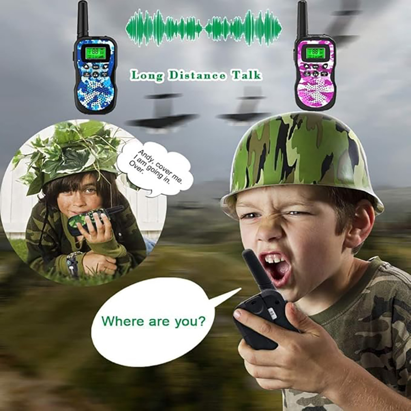 Walkie talkies infantis com lanterna e tela LCD, walkie talkies de alcance de 3 milhas para crianças, aventuras externas, acampamento, caminhadas